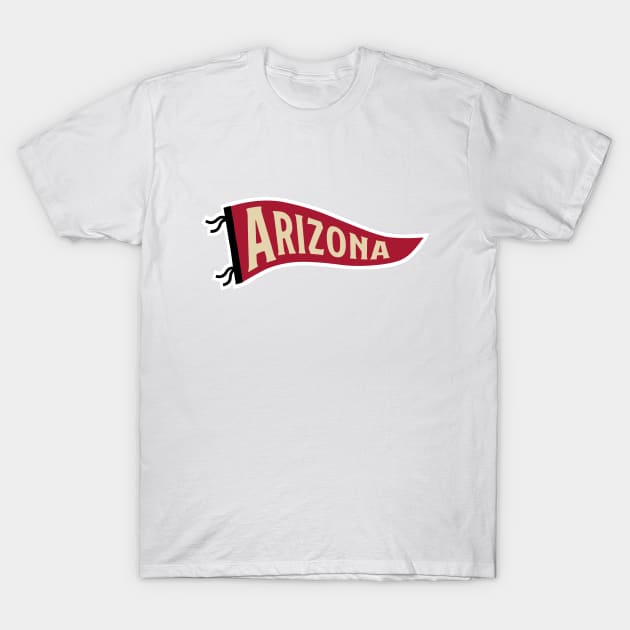 Arizona Pennant - White T-Shirt by KFig21